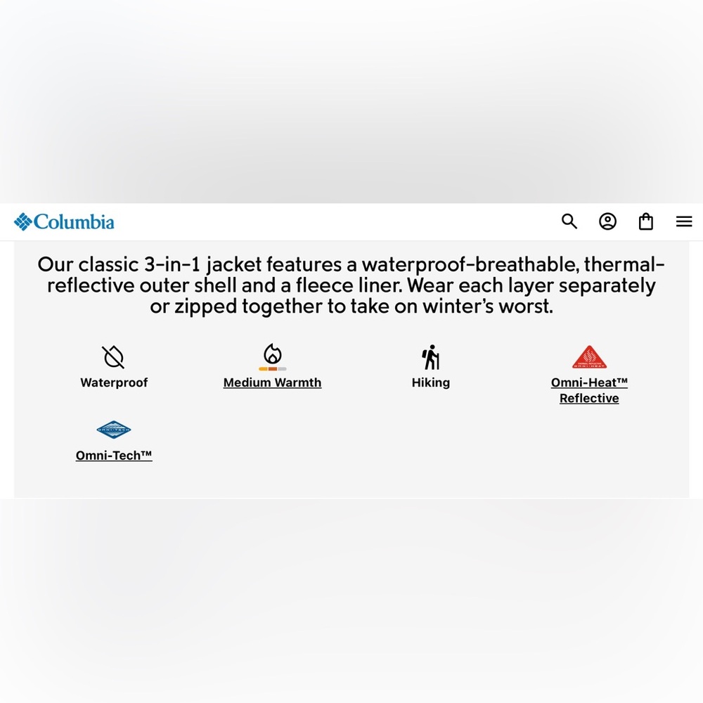 Newer Columbia 2 Piece Bugaboo Jacket XL - Picture 13 of 16